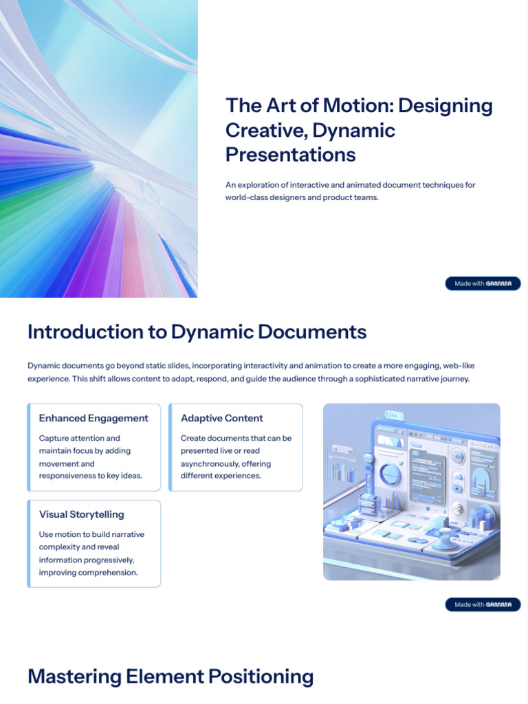 Dynamic Presentation Design Techniques | PDF | Attention | Computing