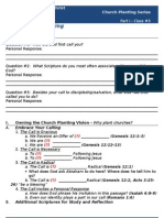 Church Planting - Worksheet #3 (Embrace Your Calling)