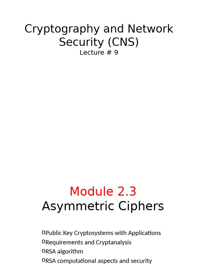 Asymmetric Ciphers and RSA Explained | PDF | Key (Cryptography ...