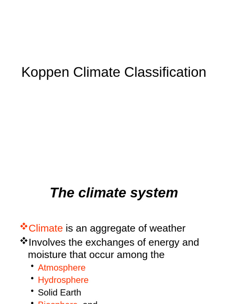 Understanding Köppen Climate Classification | PDF | Tropics | Climate