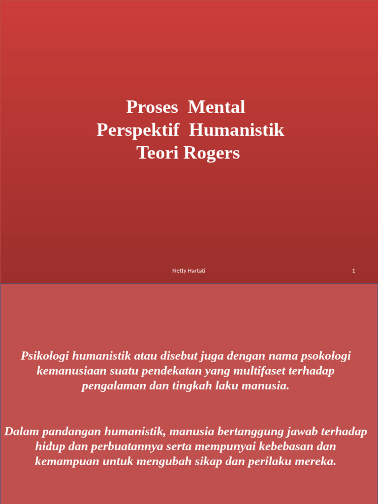 Psikologi Humanistik dan Teori Rogers | PDF