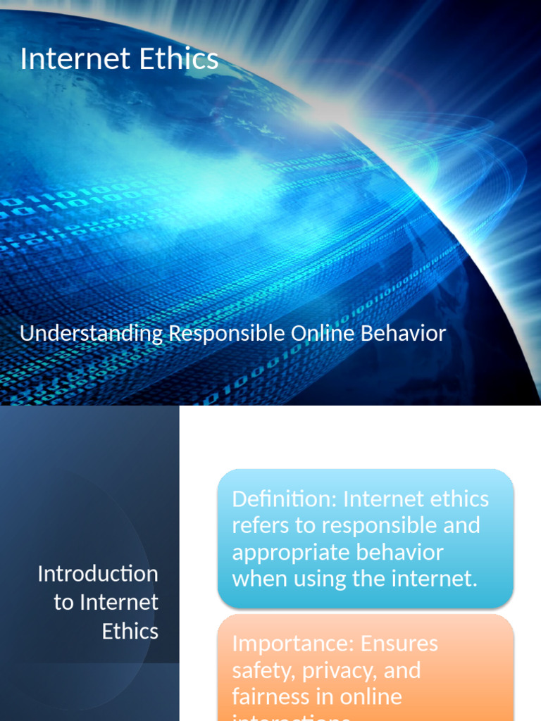 Internet Ethics Presentation | PDF | Cybercrime | Privacy
