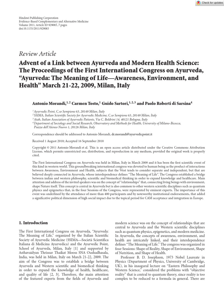 Evidence-Based Complementary and Alternative Medicine - 2010 - Morandi ...