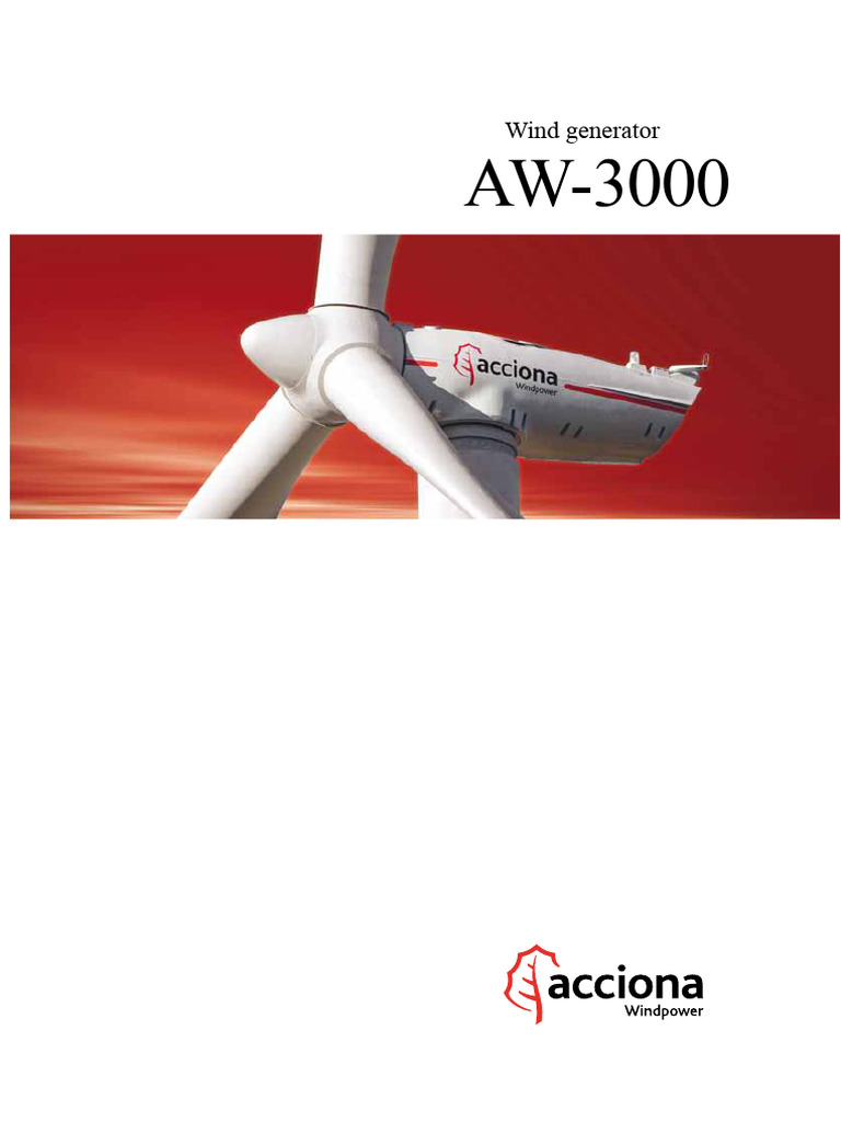 AW-3000 Wind Turbine Specifications | PDF | Wind Turbine | Turbine
