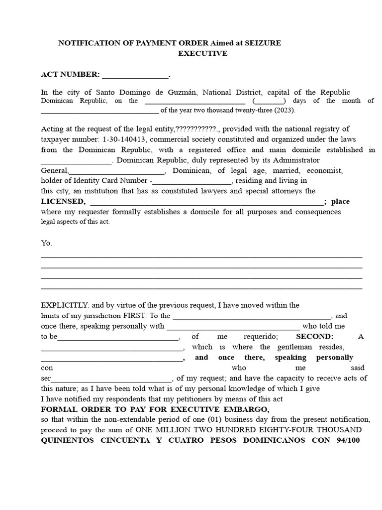 Model Executive Payment Order | PDF | Common Law | Justice