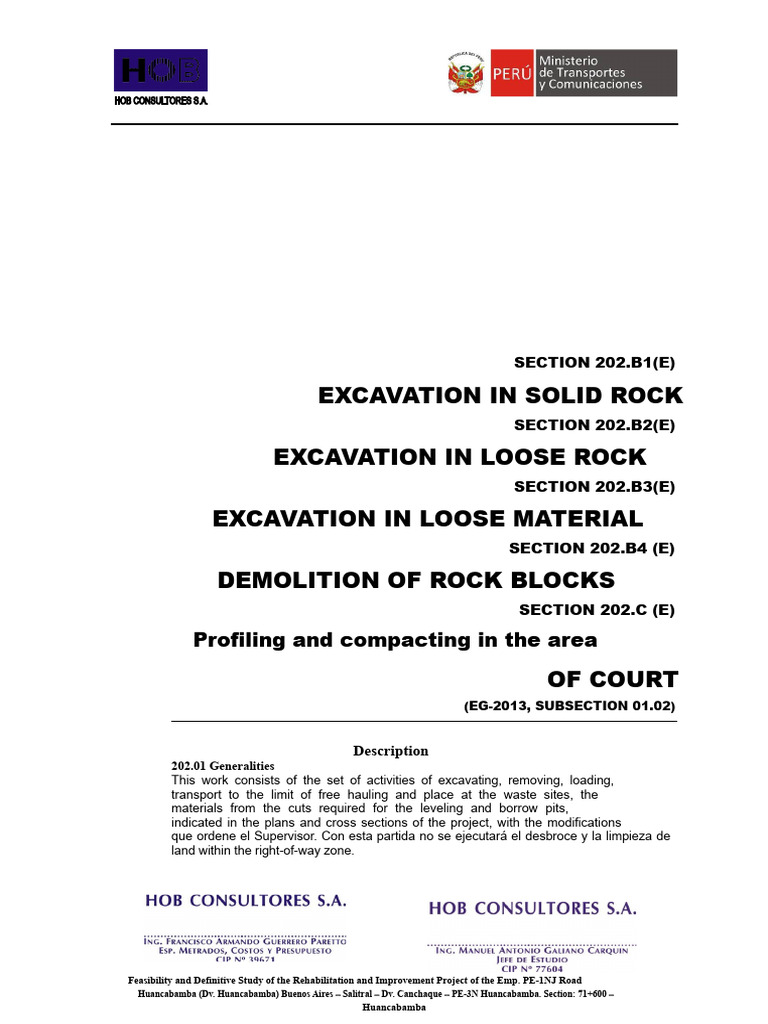 Excavation and Demolition Guidelines | PDF | Road | Rock (Geology)