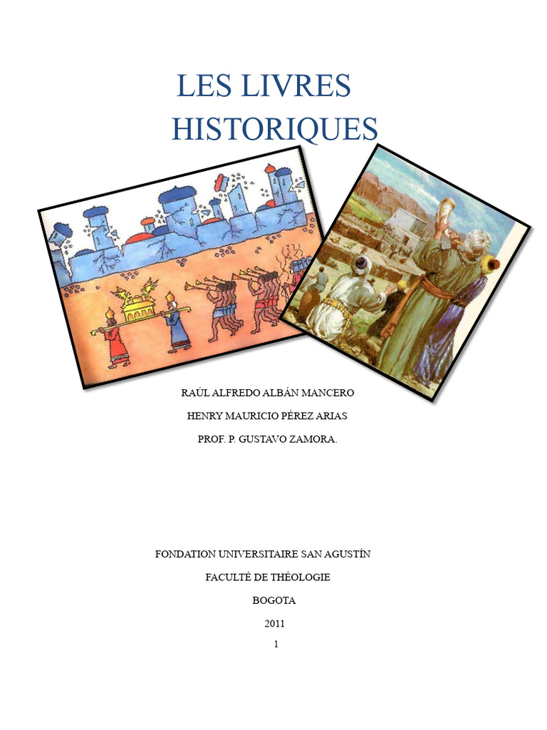 Livres Historiques de la Bible: Analyse | PDF | Livres des Rois | Esdras