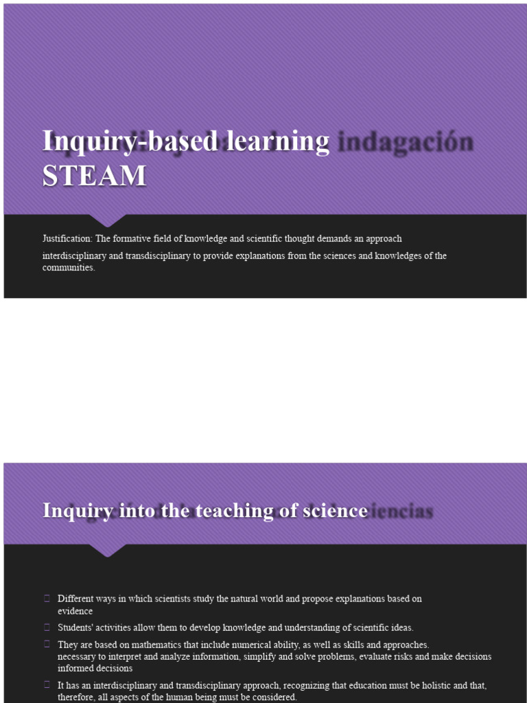 Inquiry-Based Learning in STEAM Education | PDF | Inquiry Based ...