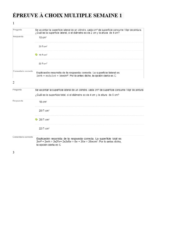 Test À Choix Multiples Semaine 1 | PDF