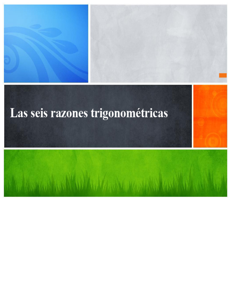 Seis razones trigonométricas explicadas | PDF | Funciones ...