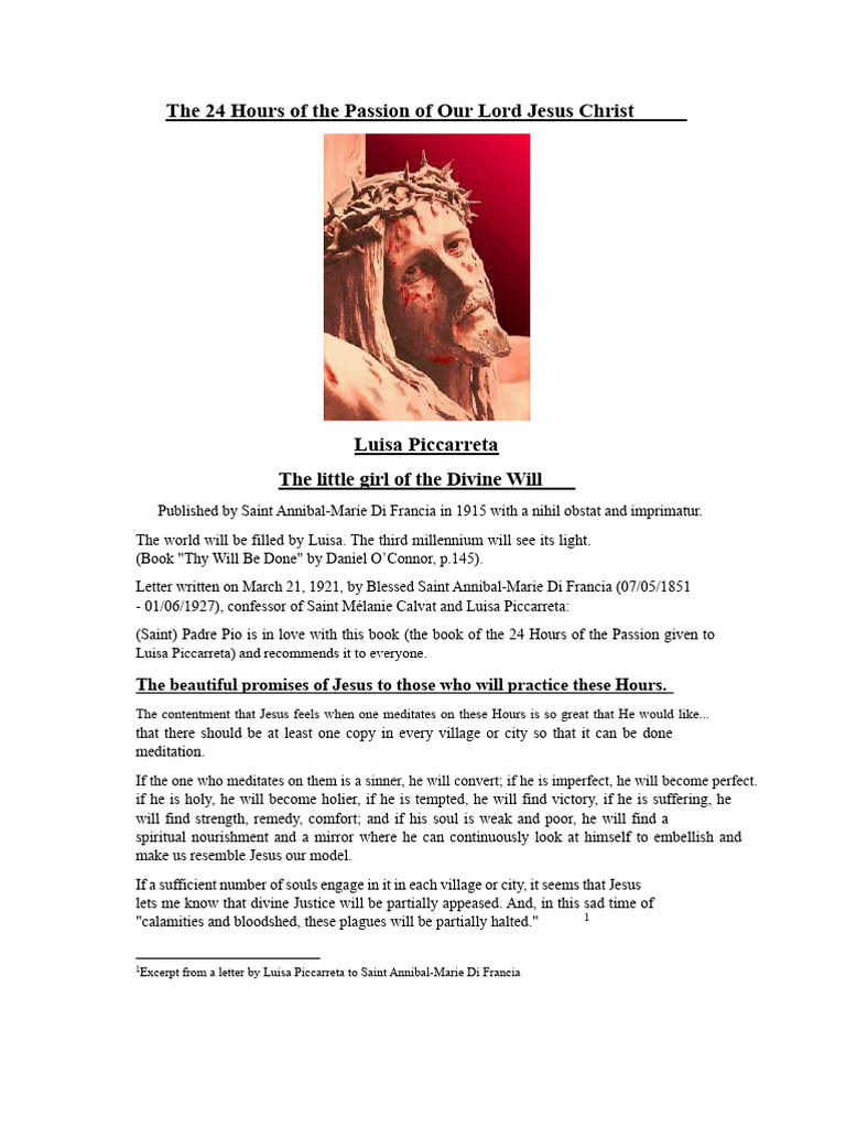 24 Hours of Passion Meditation Guide | PDF | Lord's Prayer | God The Father