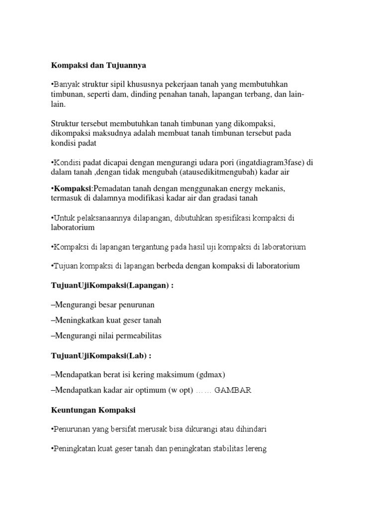 Tujuan dan Metode Kompaksi Tanah | PDF | Griya & Taman | Sains & Matematika