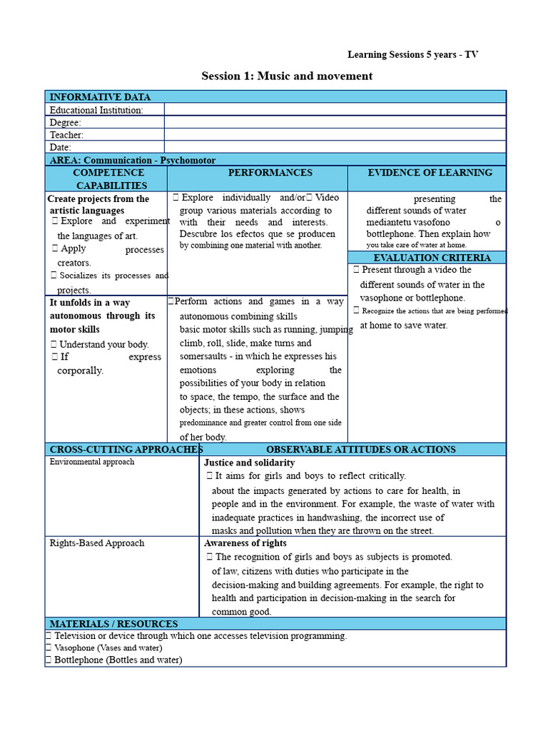 Session 5 Years TV 03-06-2021 | PDF | Water | Learning
