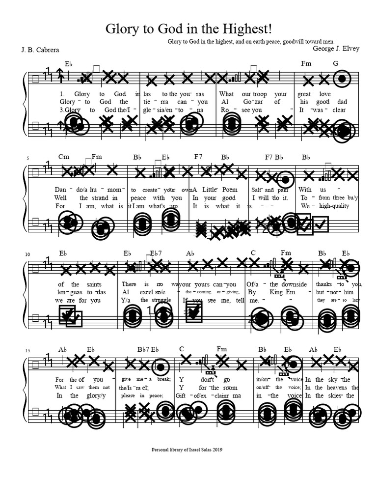Glory to God Sheet Music | PDF | Religious Belief And Doctrine