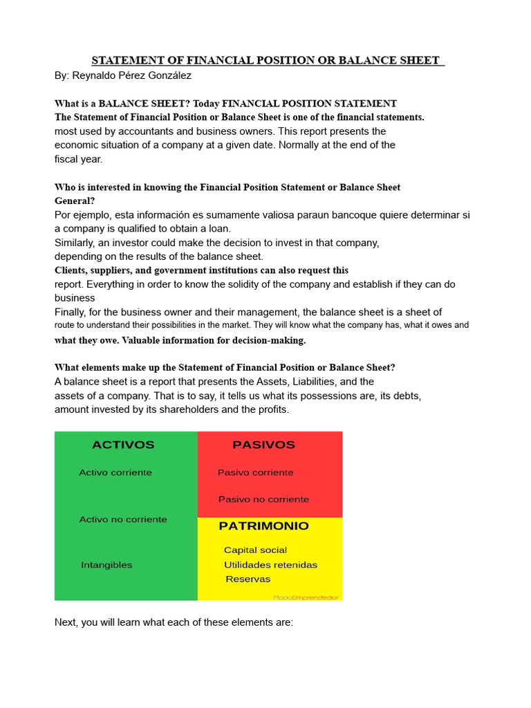 Understanding Balance Sheets Explained | PDF | Balance Sheet | Debits ...