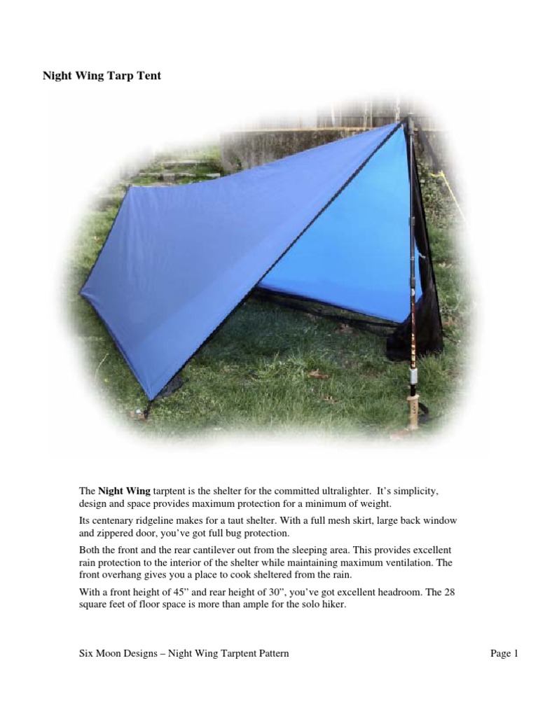 Pattern_NightWing Tarp Tent Seam (Sewing) Sewing