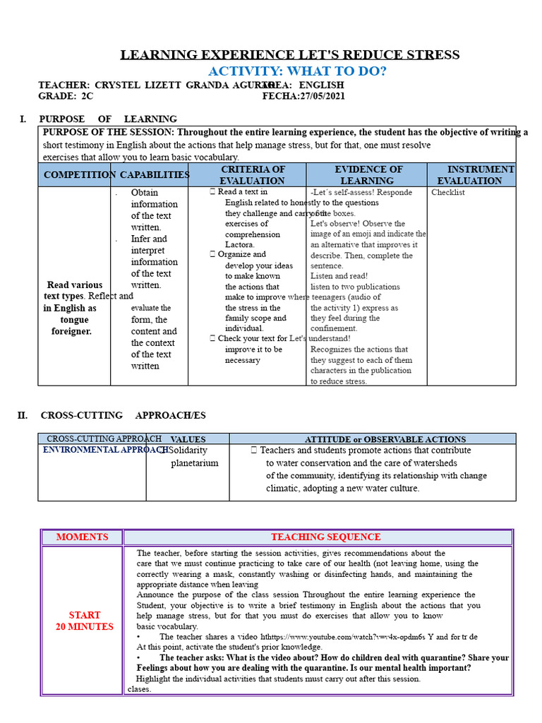 Learning Session Experience 03 | PDF | English Language | Vocabulary