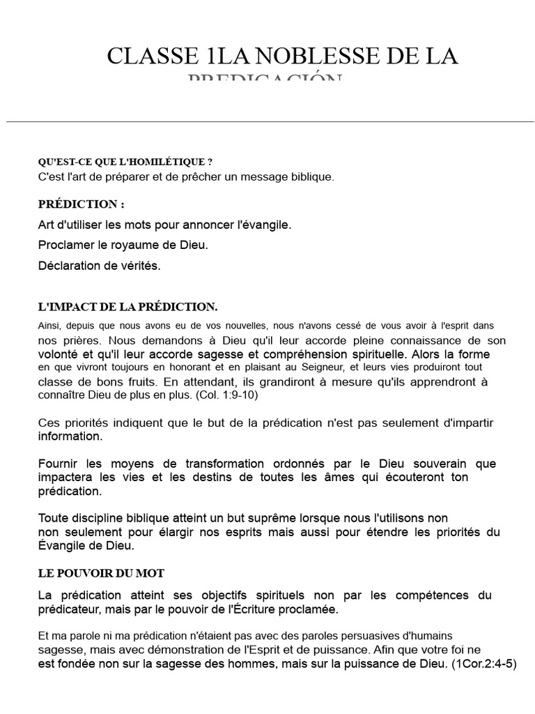 L'art de la prédication biblique | PDF | Dieu | Vérité