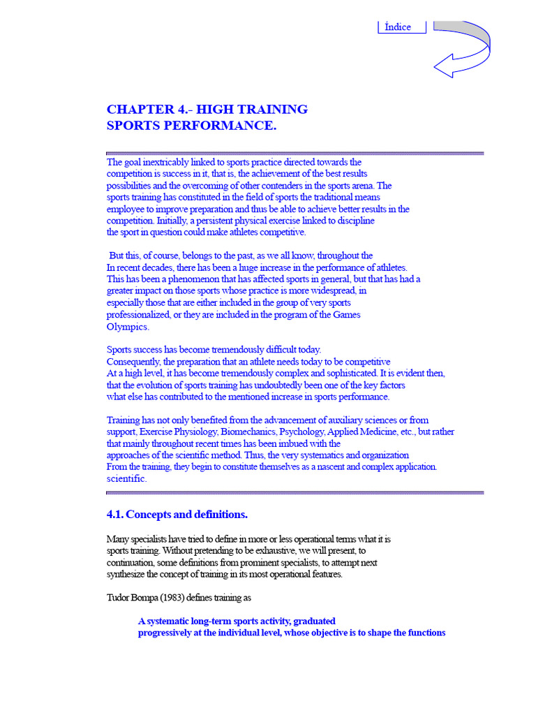 Chapter 4 Training For High Sports Performance | PDF | Scientific ...