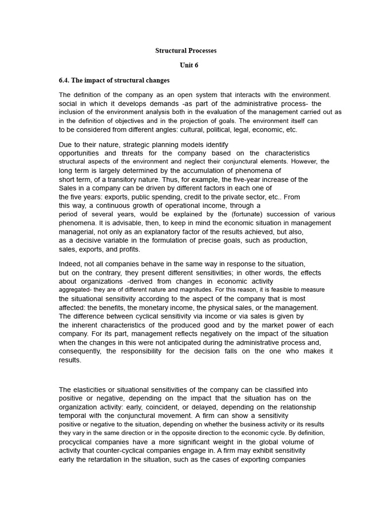 6.4 The Impact of Structural Changes | PDF | Business Cycle | Natural ...