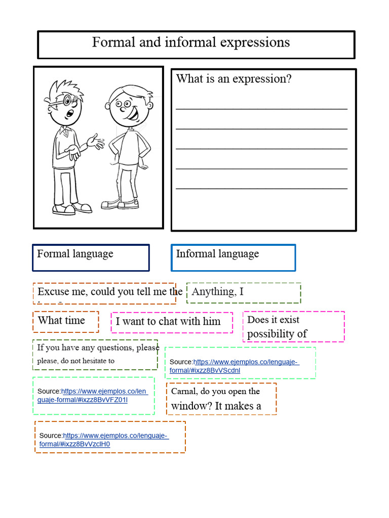Formal vs Informal Expressions Guide | PDF