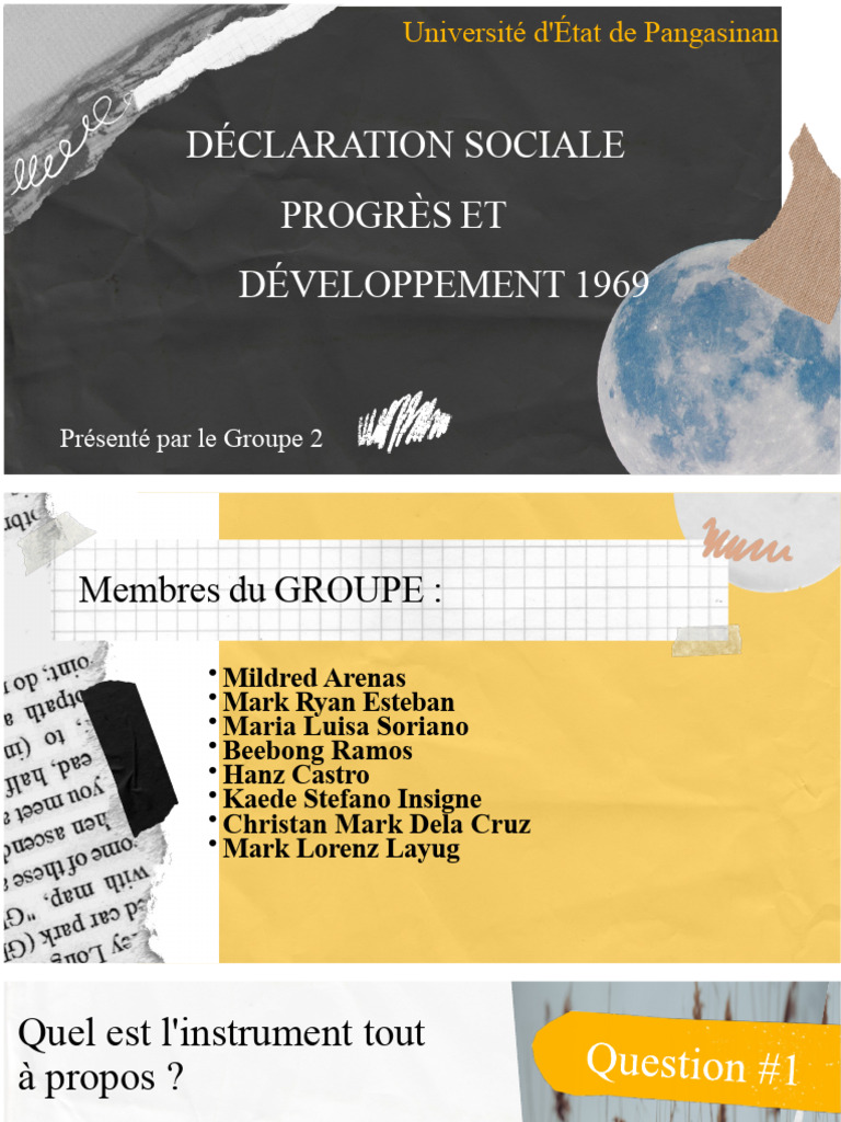 Déclaration de Progrès Social 1969 | PDF | Droits de l'homme ...
