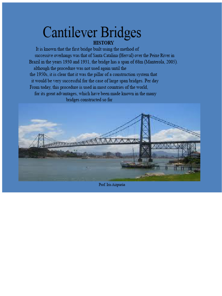 Overview of Cantilever Bridges | PDF | Beam (Structure) | Bridge