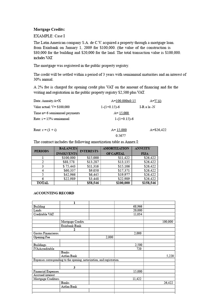 Mortgage Loan Amortization Cases | PDF | Mortgages | Finance & Money ...