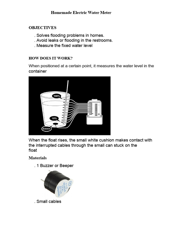 DIY Electric Water Level Meter | PDF