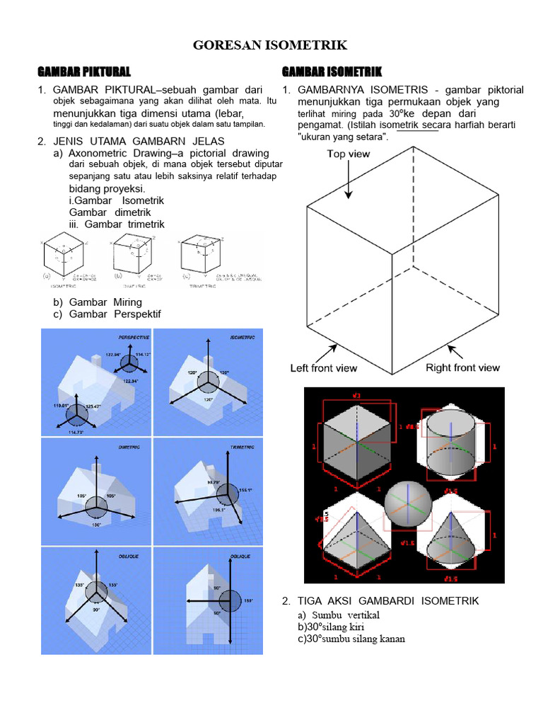 Panduan Gambar Isometrik Lengkap | PDF