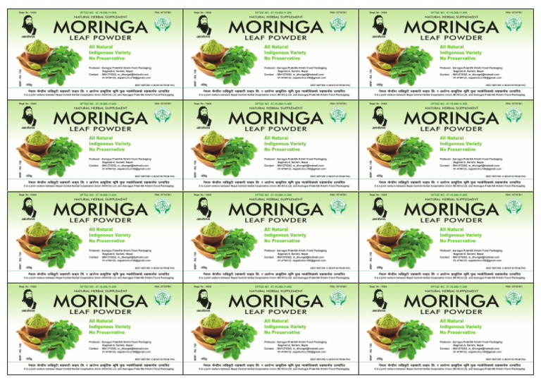 Moringa A3 Sticker | PDF