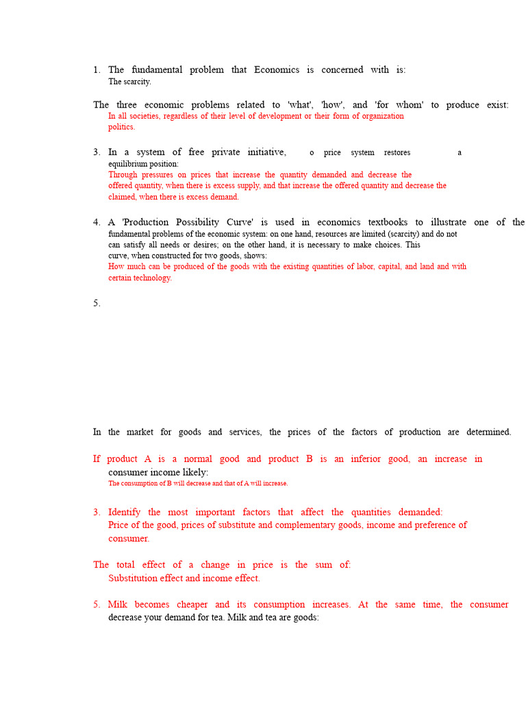 The Fundamental Problem That Economics Is Concerned With Is | PDF ...