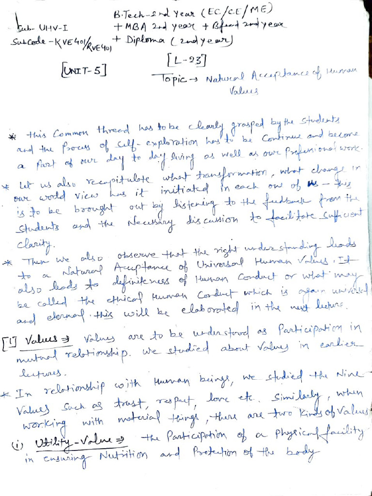Unit 5 UHV | PDF