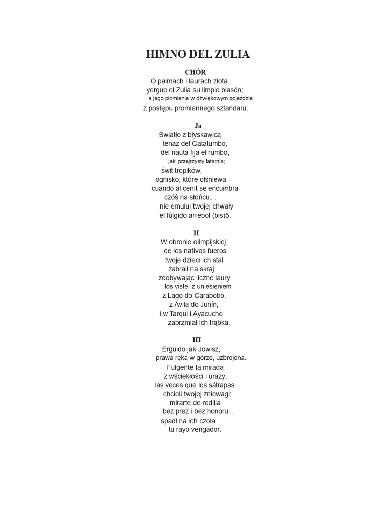 Hymna Zulii | PDF