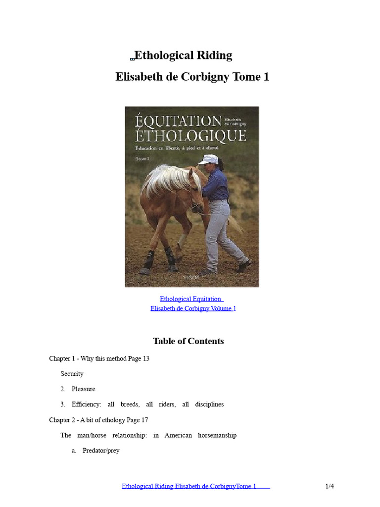 Ethological Riding Techniques Explained | PDF | Ethology | Horses