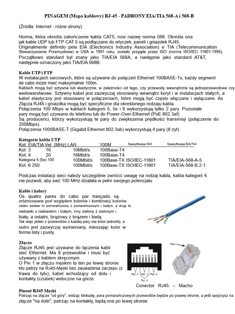 RJ45 - Pinout | PDF
