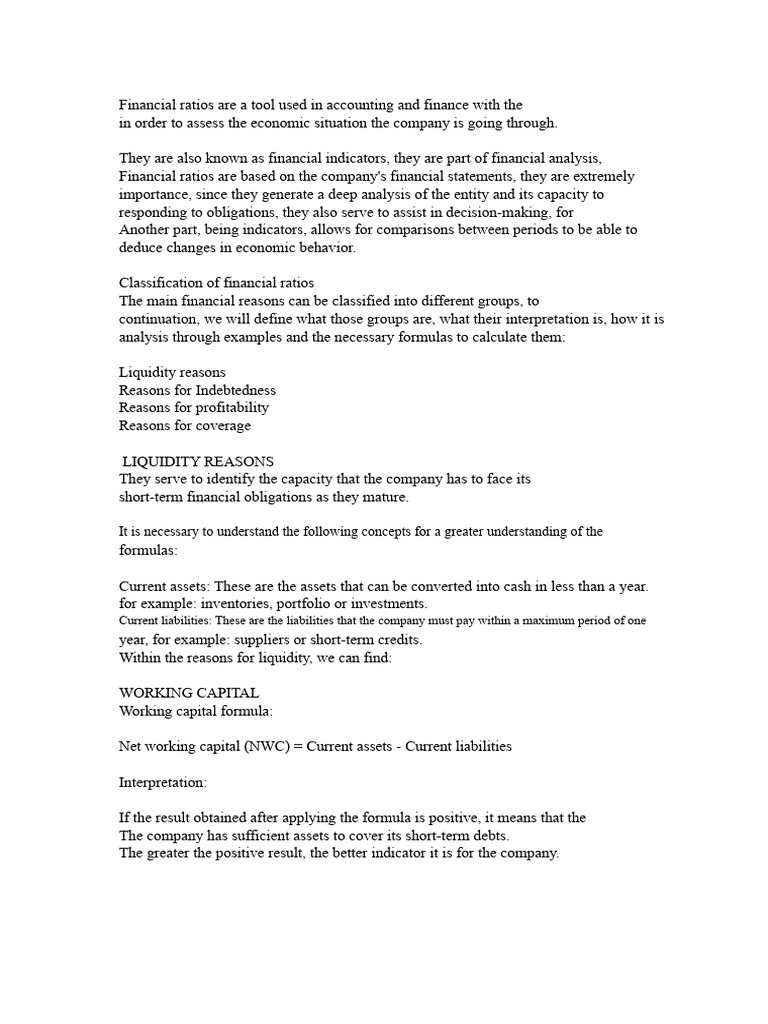 Understanding Financial Ratios Explained | PDF | Debt | Dividend