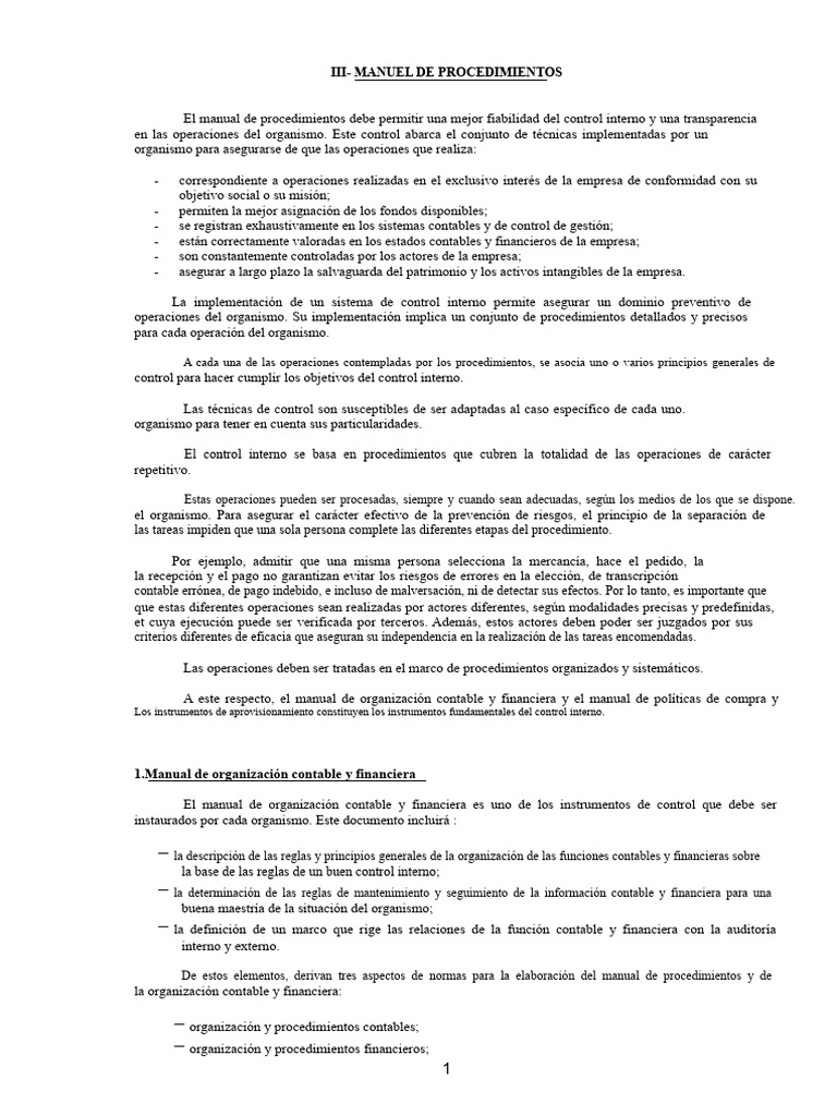 Manual de Control Interno y Procedimientos | PDF | Contabilidad | Auditoría
