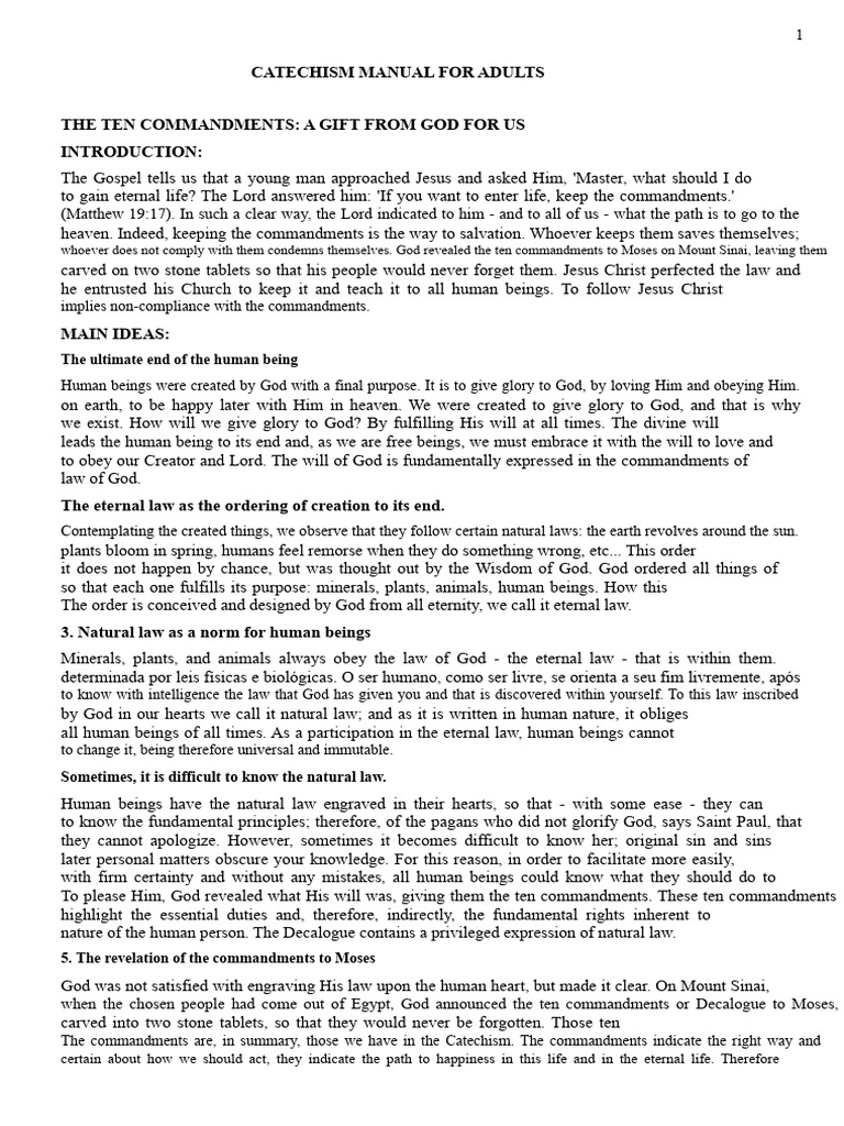Understanding the Ten Commandments | PDF | Ten Commandments | Mass ...