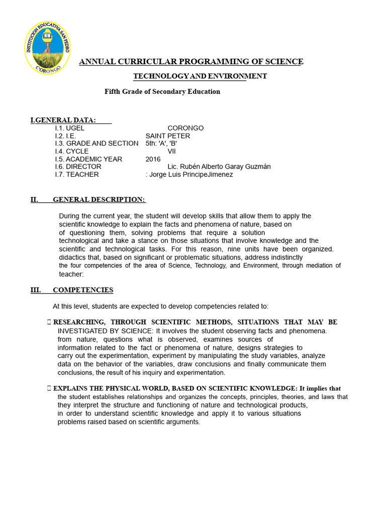 Annual Programming Cta 5th New | PDF | Force | Knowledge