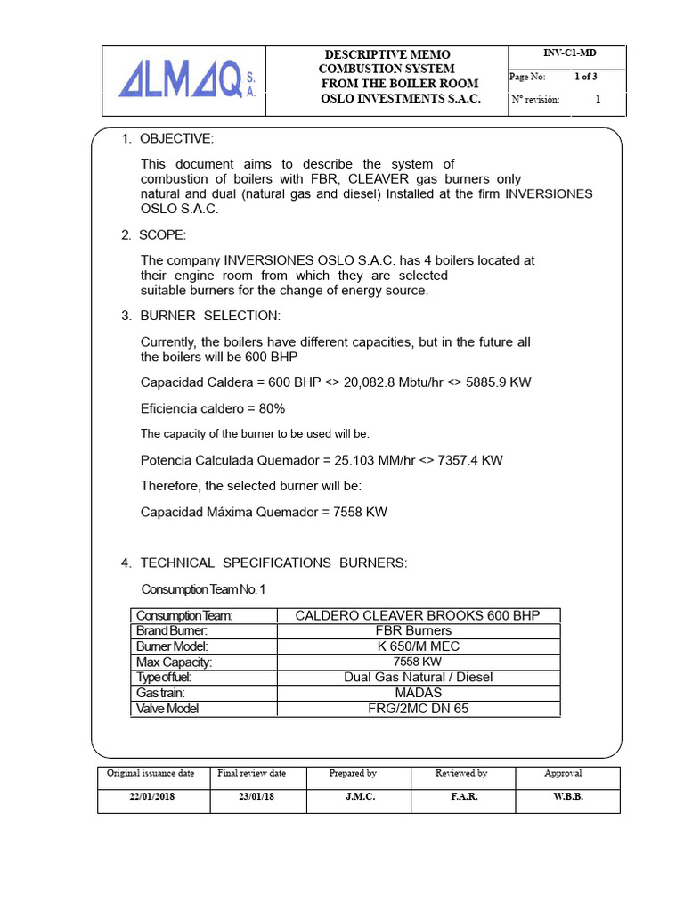 Boiler Combustion System Overview | PDF | Horsepower | Energy Technology