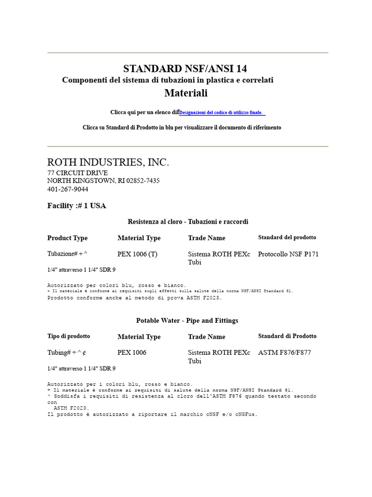 NSF Standard 14 | PDF