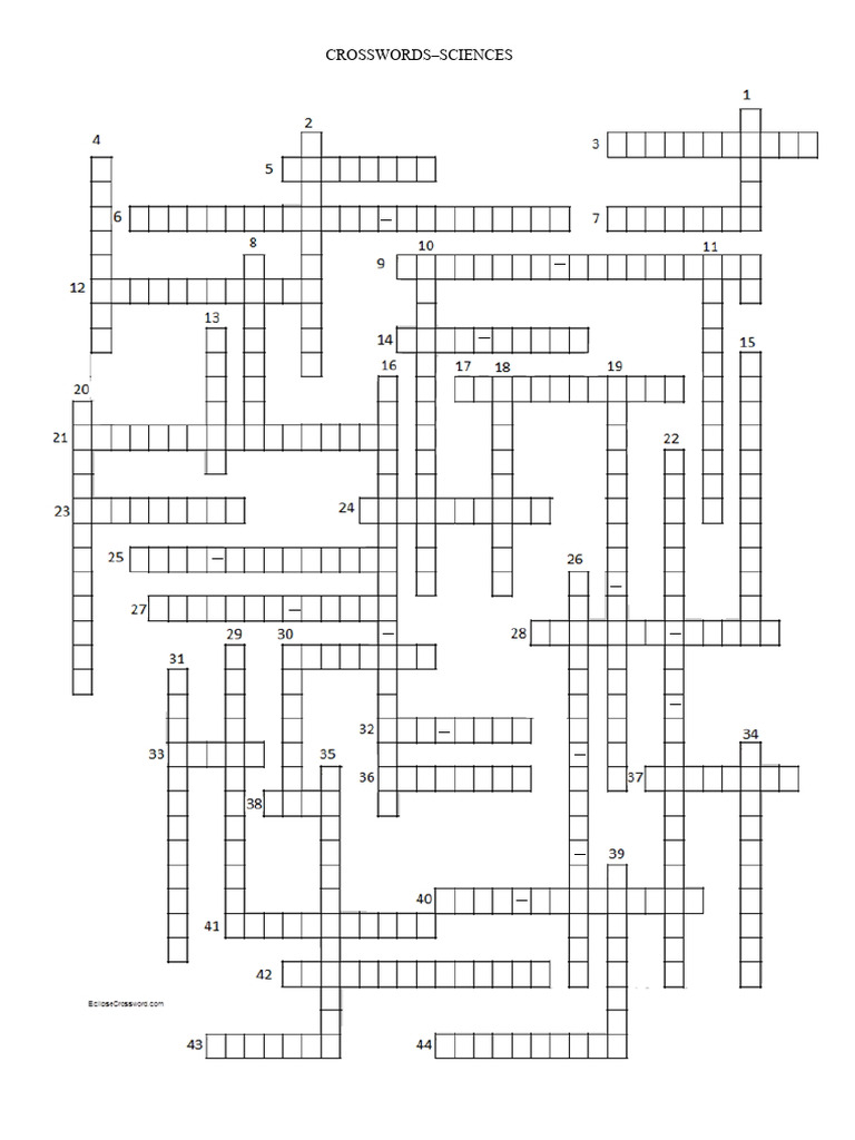 Science-Themed Crossword Puzzle | PDF | Ecosystem | Decomposition
