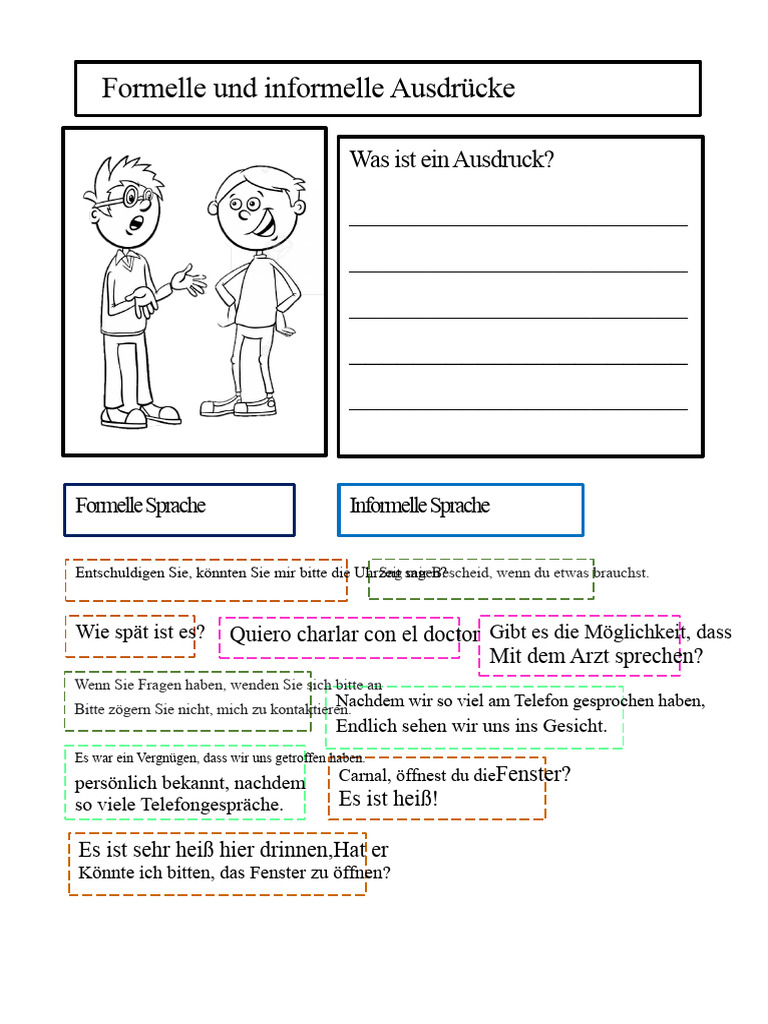 Formelle Und Informelle Ausdrücke | PDF