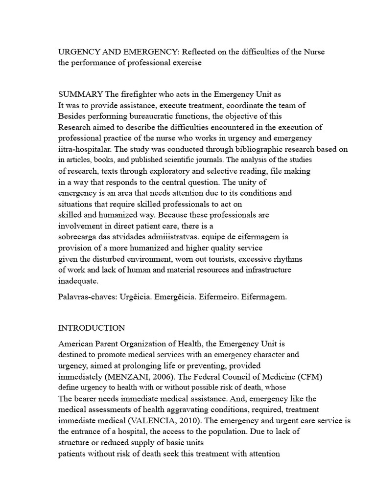 Challenges in Emergency Nursing Practice | PDF | Nursing | Health Care