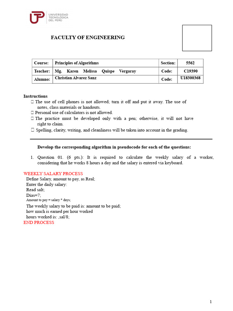 Algorithm Principles Course Exercises | PDF | Computing | Algorithms ...