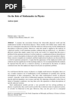 On The Role of Mathematics in Physics