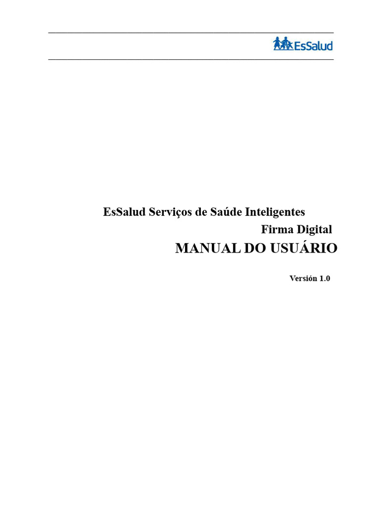 Manual de Assinatura Digital EsSalud | PDF | Tecnologia da Informação ...