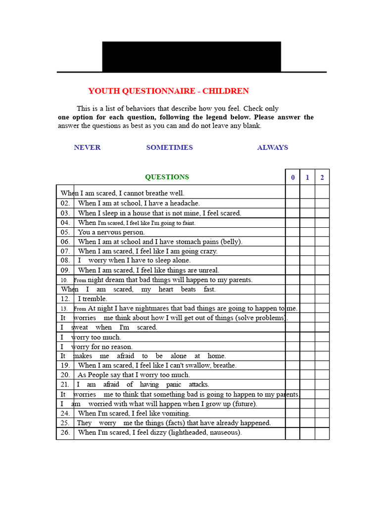 Adolescent Personality Questionnaire | PDF