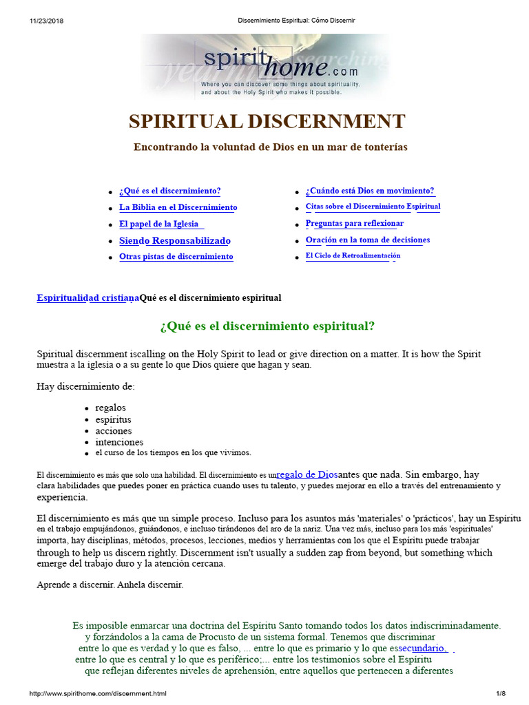 Discernimiento Espiritual: Guía Práctica | PDF | Biblia | Cristo (título)